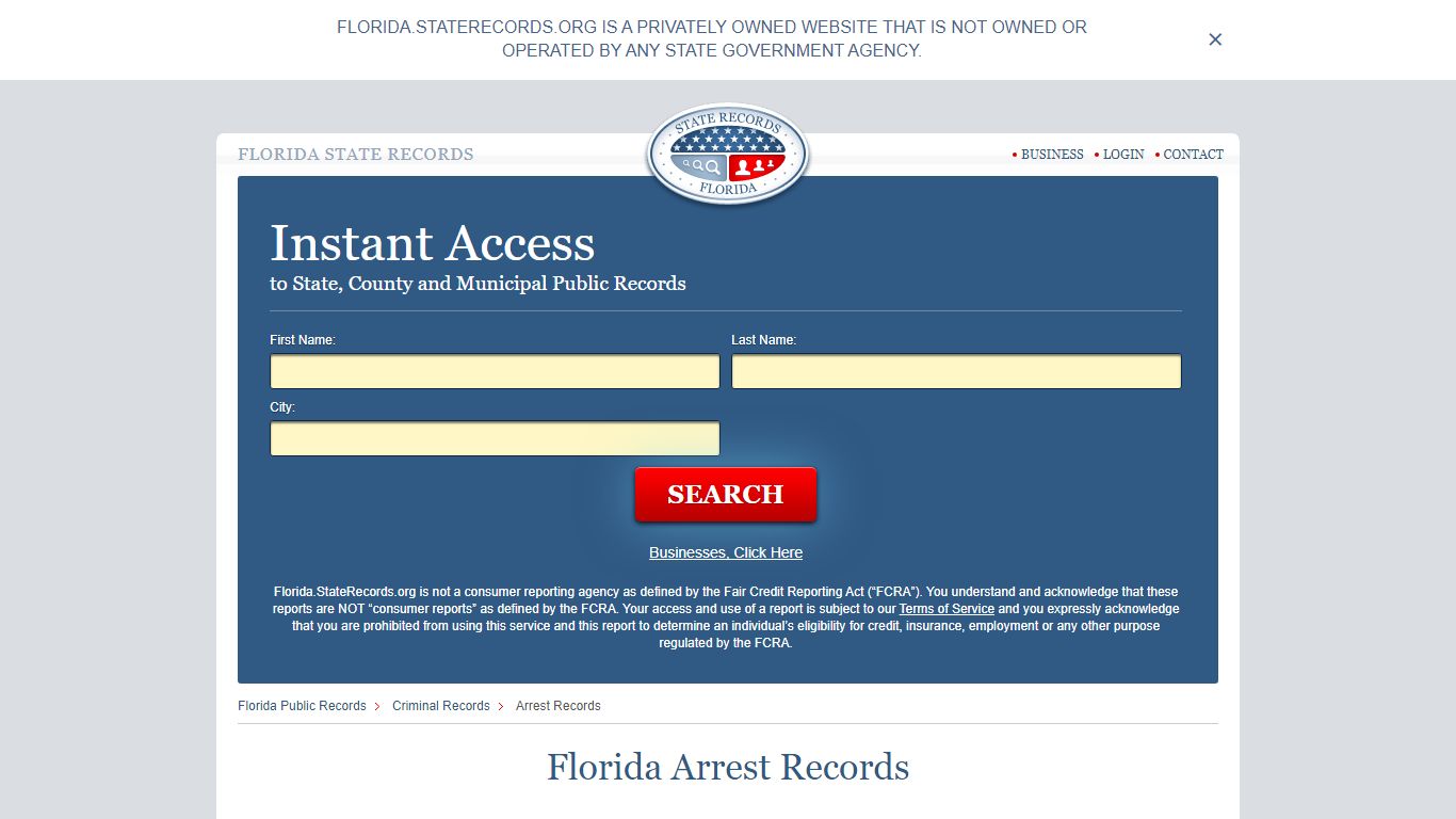 Florida Arrest Records | StateRecords.org